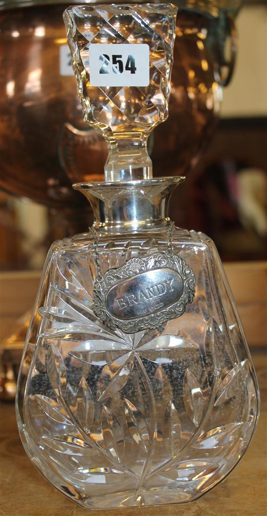 Silver mounted decanter(-)